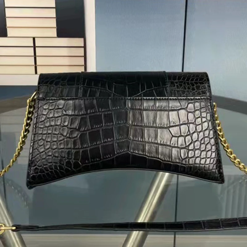

Design Retro Crocodile Pattern Crossbody Bag Leather Irregular Hourglass Bag Ladies New Fashion Multifunctional One Shoulder