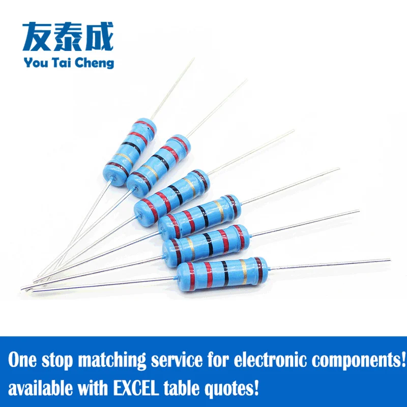 

10PCS DIP Low Resistance Value, Five Color Ring,Metal Film Resistor 2W ±1% 0.36Ohm 0.62Ohm 0.68Ohm 0.75Ohm 0.82Ohm 0.91Ohm