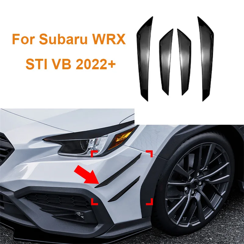 Крышка переднего бампера боковые наклейки на нож ветра + для Subaru WRX STI VB 2022 спойлер