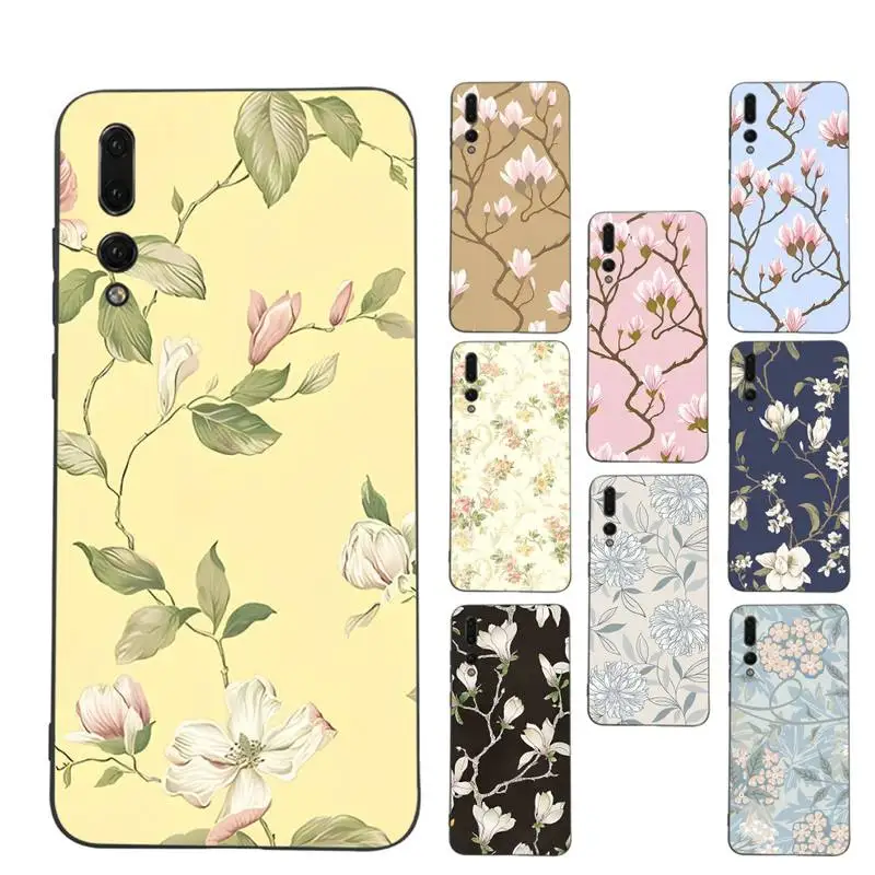 

Fashion Flower Phone Case for Samsung A51 A30s A52 A71 A12 for Huawei Honor 10i for OPPO vivo Y11 cover