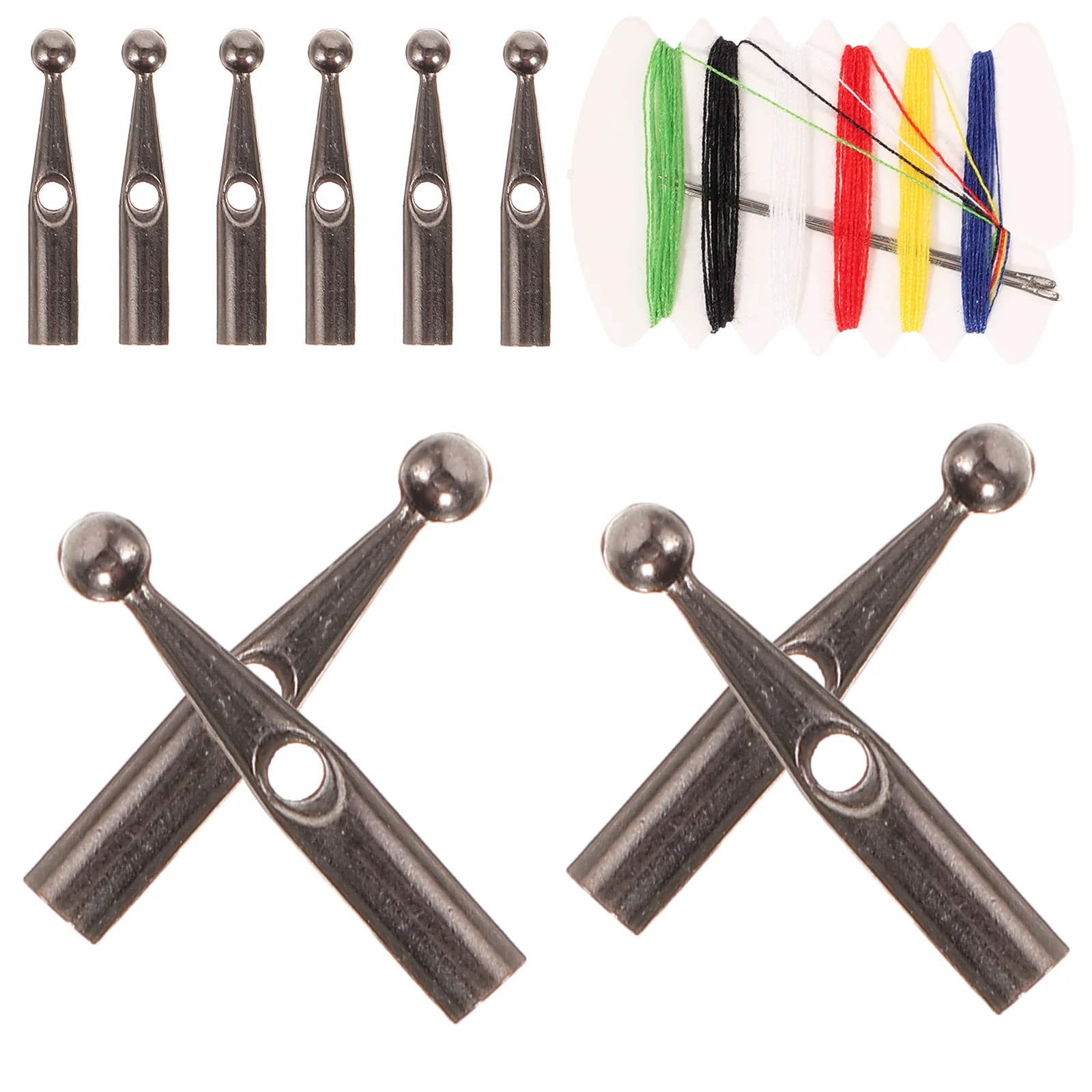 

10 Pcs Component An Fittings Umbrella Tail Bead Aluminum Alloy Metal Bone Covers