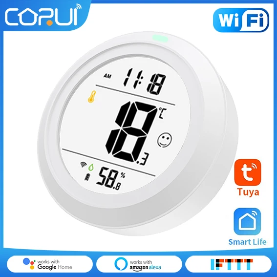 

Умный датчик температуры и влажности CORUI с Wi-Fi и синими зубьями
