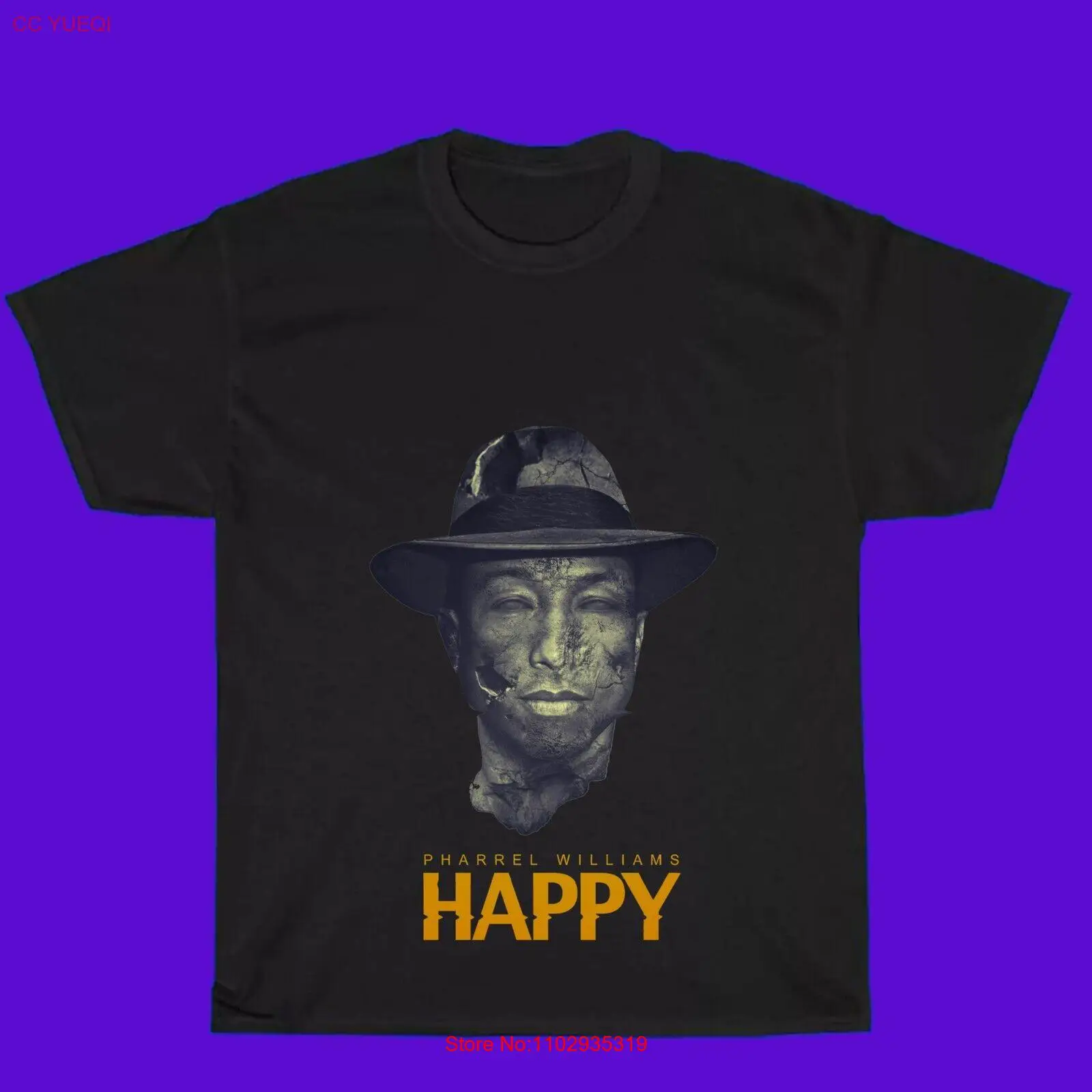 Художественная графическая Футболка NWT PHARREL Wilson HAPPY99 размер соответствует