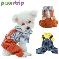 2022 new dog jumpsuits cute striped pet overalls for small medium dogs coat puppy chihuahua bichon yorkshire pomeranian costume