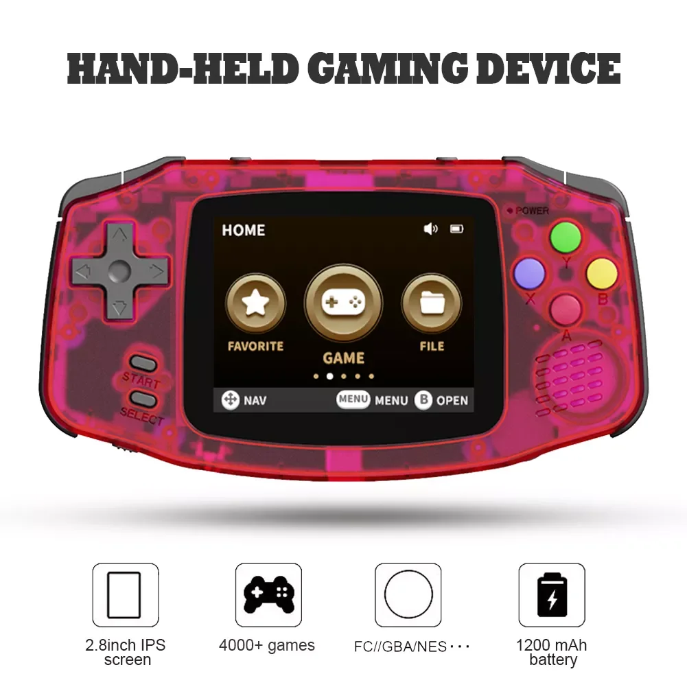 

Портативная игровая консоль NEW2023 A30 32G, 2,8 дюйма, IPS экран, система открытия исходных кодов, 4000 + классических игр, портативная ретро-игра