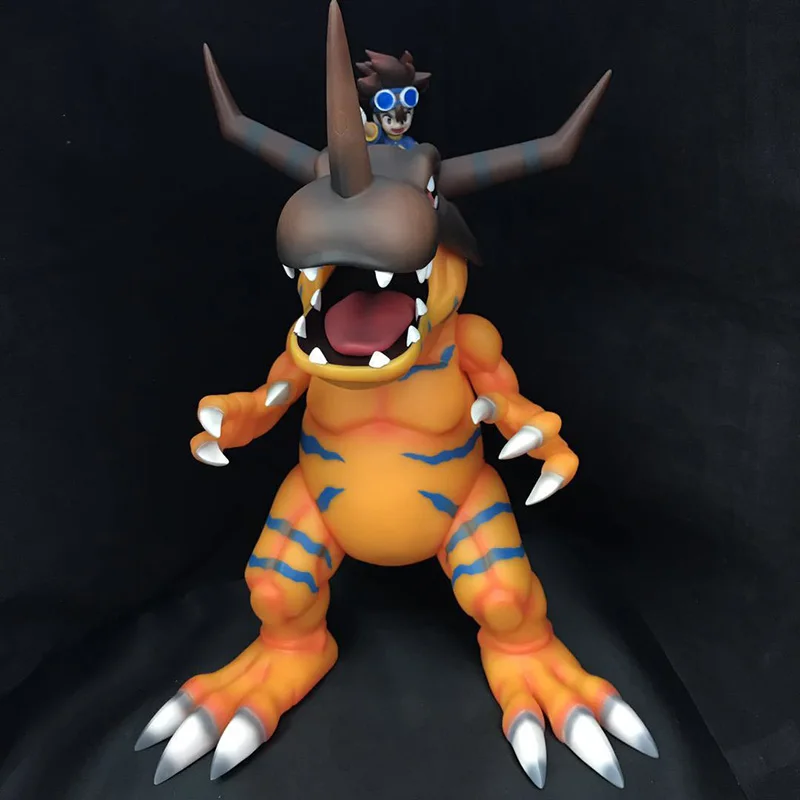

Anime Action Figure Taichi Yagami with Greymon Model Toys 28.5cm