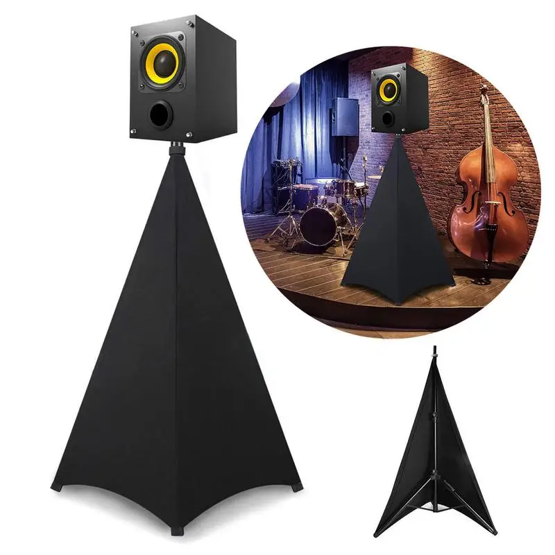 

Speaker Stand Cover Universal Dj Light Stand Tripod Scrim Skirt 360 Degrees Black Cloth Stretchable Cover For Studio Consorts