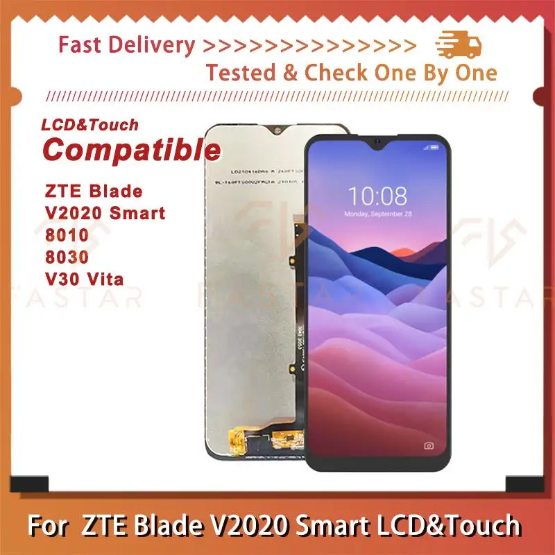 ЖК-дисплей 6,82 дюйма для ZTE Blade V2020 Smart V30 Vita, сенсорный дигитайзер в сборе, сменный экран 8010 8030 V30vita, ЖК-дисплей