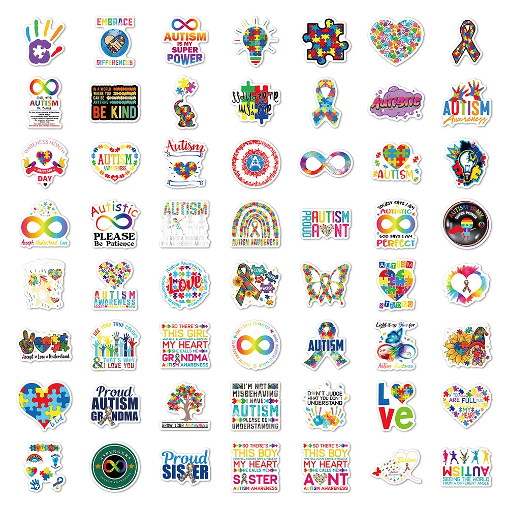 10/30/50 шт. наклейка с рисунком аутизма граффити ноутбук телефон альбом