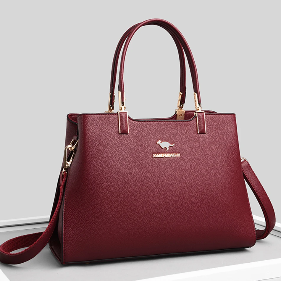 

Casual Tote Brand Designer Female Big Handbag High Quality Leather Shoulder Crossbody Women's Bag Luxury Ladies Messenger Sac