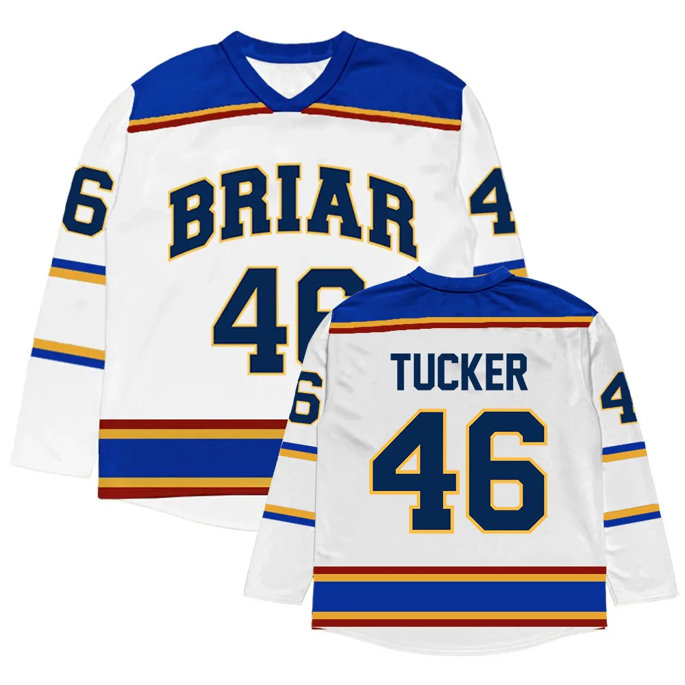 Фото Футболка с графическим дизайном Off Campus Briar University Hockey Jersey Graham 44 22 DI LAURENTIS 66 Tucker46, мужская и женская одежда №4