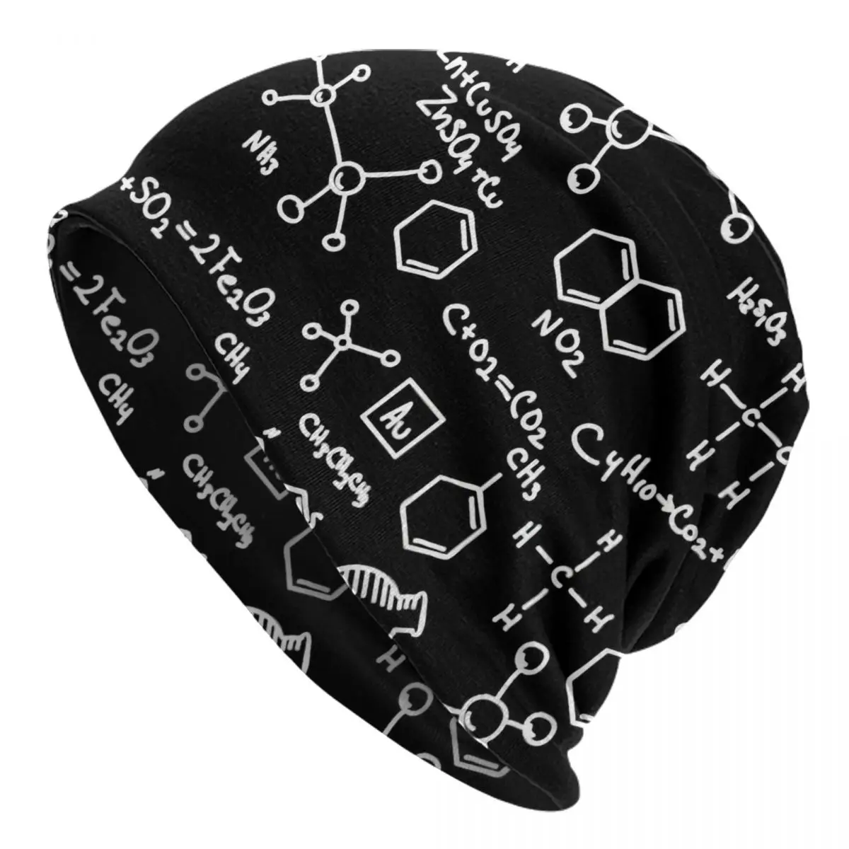 Science Chemistry Pattern Adult Men's Women's Knit Hat Keep warm winter Funny knitted hat