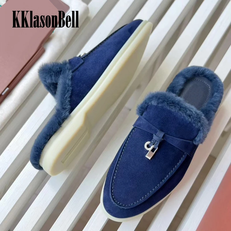 11 14 KKlasonBell тапочки из коровьей замши с бахромой на плоской подошве повседневные