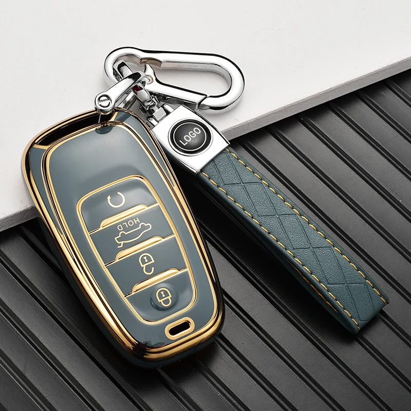 

New Style Key Case for FAW Hongqi H5 Car Key Case EHS9 High-end Shell H9 Fashion Personality Protection Buckle Key Chains