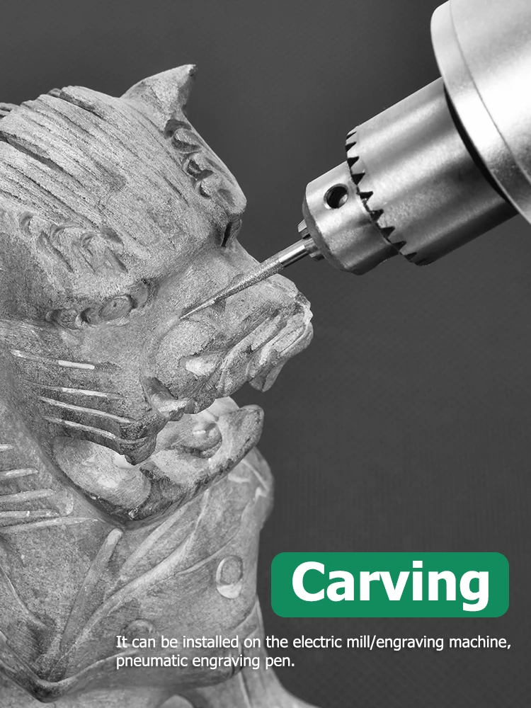 5 шт. 0 5-4 мм Алмазная заостренная Шлифовальная головка D-игла 2 35 хвостовик сверла