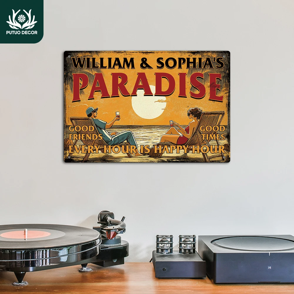 Декор Putuo на заказ металлическая жестяная вывеска хорошие друзья времена каждые