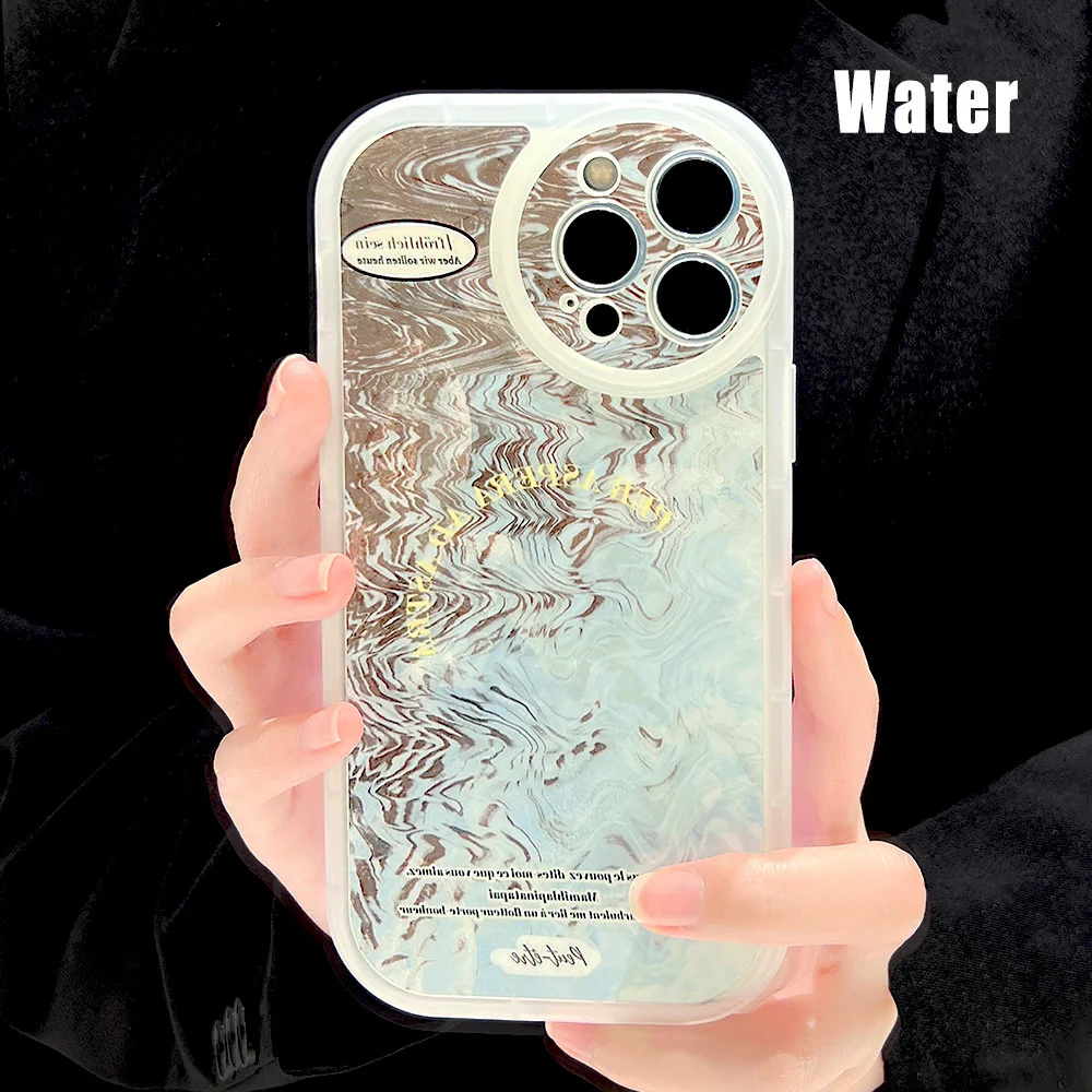 

Small high-end lake texture case for iphone14 promax apple 13 12 XR bright patch all inclusive phone case