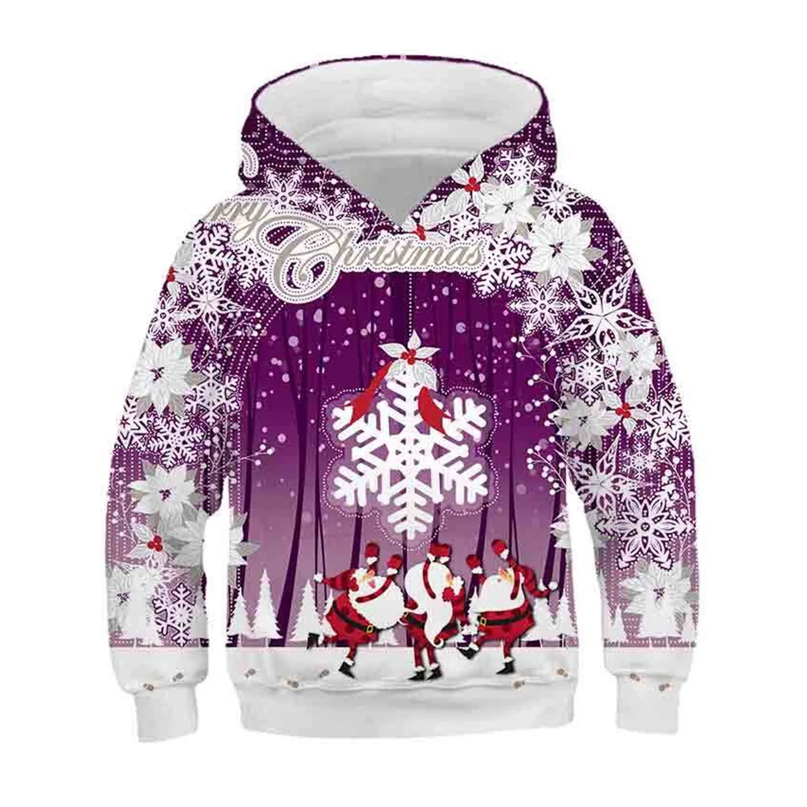 

Новинка 2021 года, худи с рождественской елкой, свитшоты для девочек и мальчиков, теплый 3D Топ с длинным рукавом для малышей, футболки, зимний м...