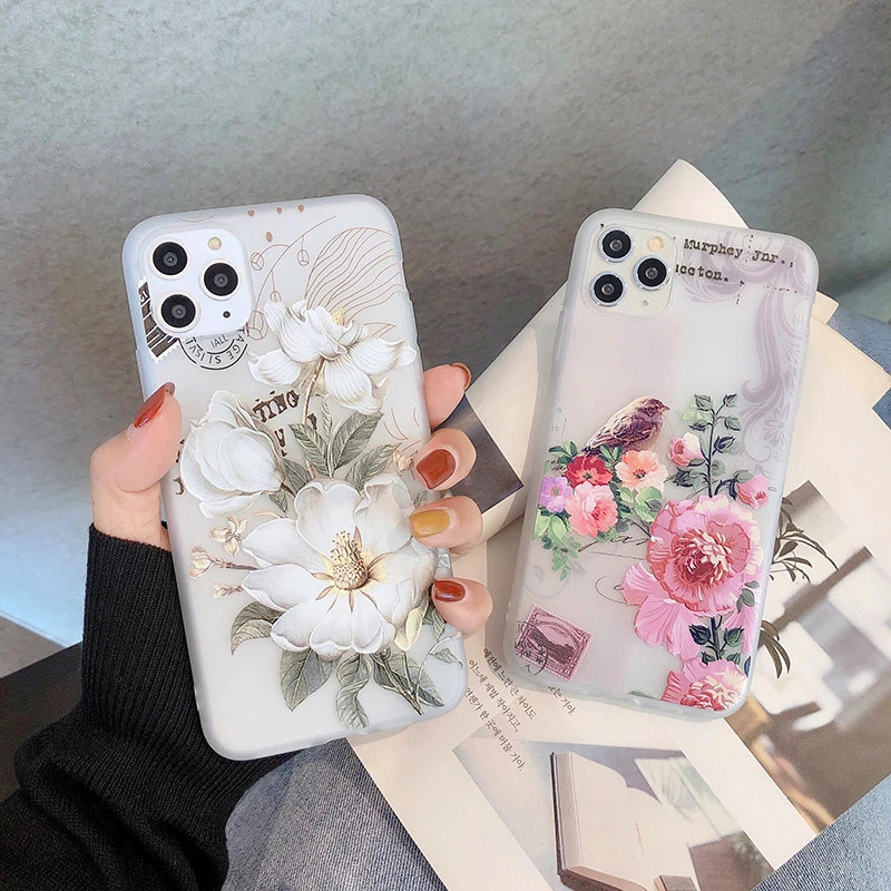 Mi 12 Case For Xiaomi Redmi Note 11 Case 10 9 8 7 Pro 8T 9S 9T 10S 11s 9A 9C Mi A3 Lite Poco M3 M4 Pro 5G Flower Soft Back Cover