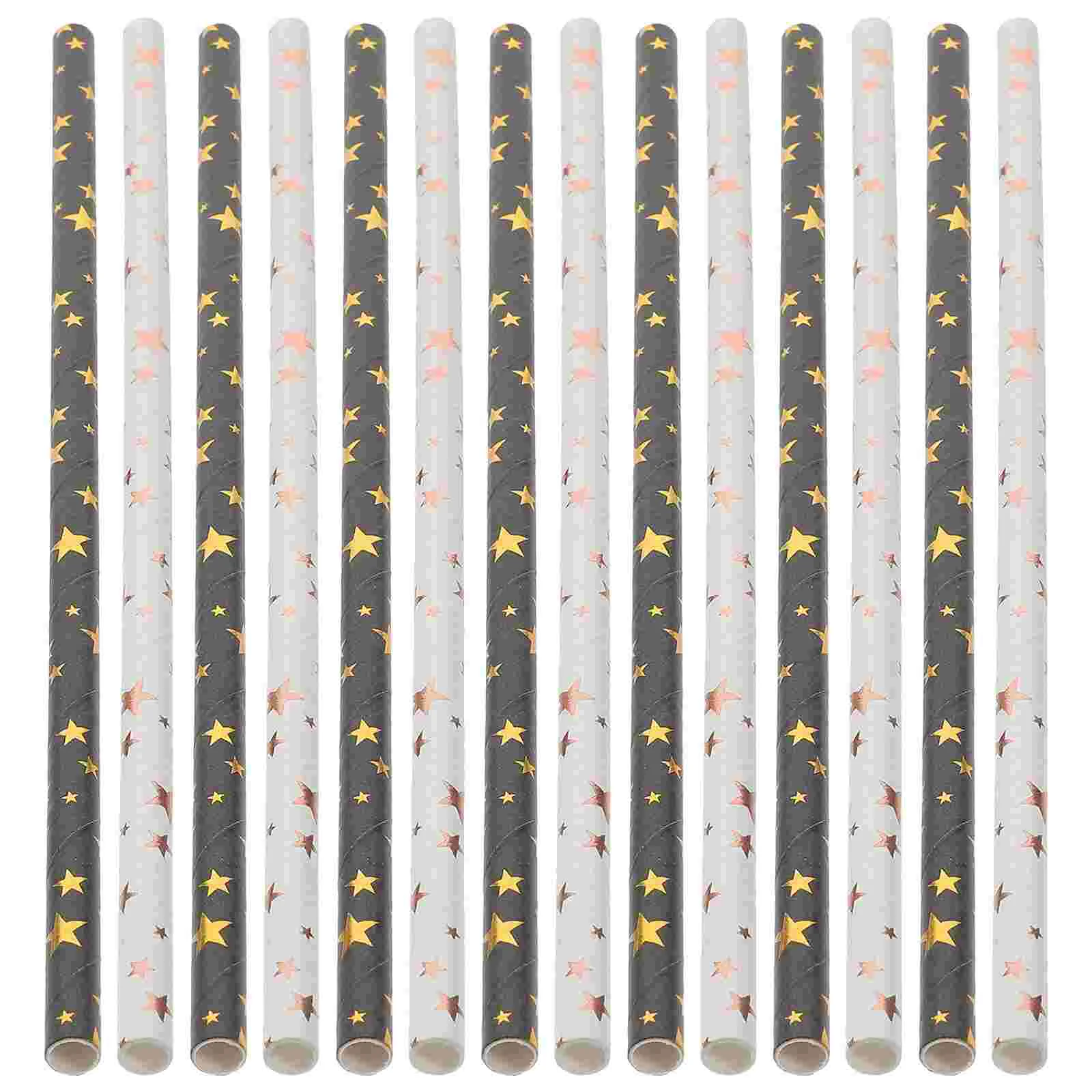 

100Pcs Paper Delicate Travel Straw Holiday Straws Summer Straws for Decor
