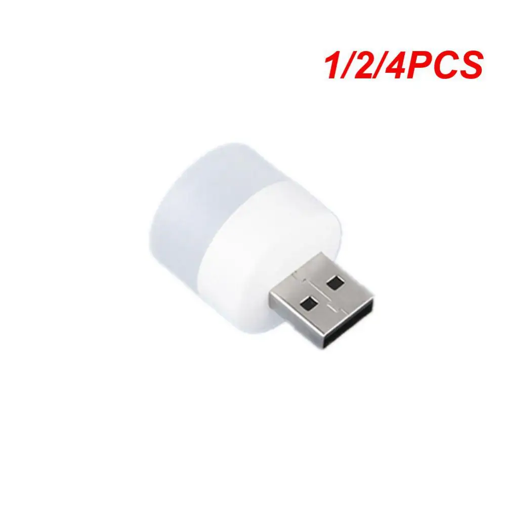 

1/2/4PCS Night Light Mini LED Tactical Light USB Plug Lamp Power Bank USB Charging Book Light Camping Reading Eye Protection
