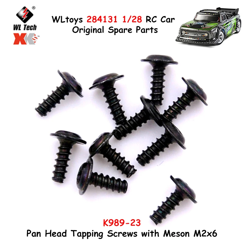 

Оригинальные запасные части WLtoys 284131 K969 K979 P929 P939 1/28 для радиоуправляемых автомобилей, винты для нарезания с полукруглой головкой с Meson M2x6