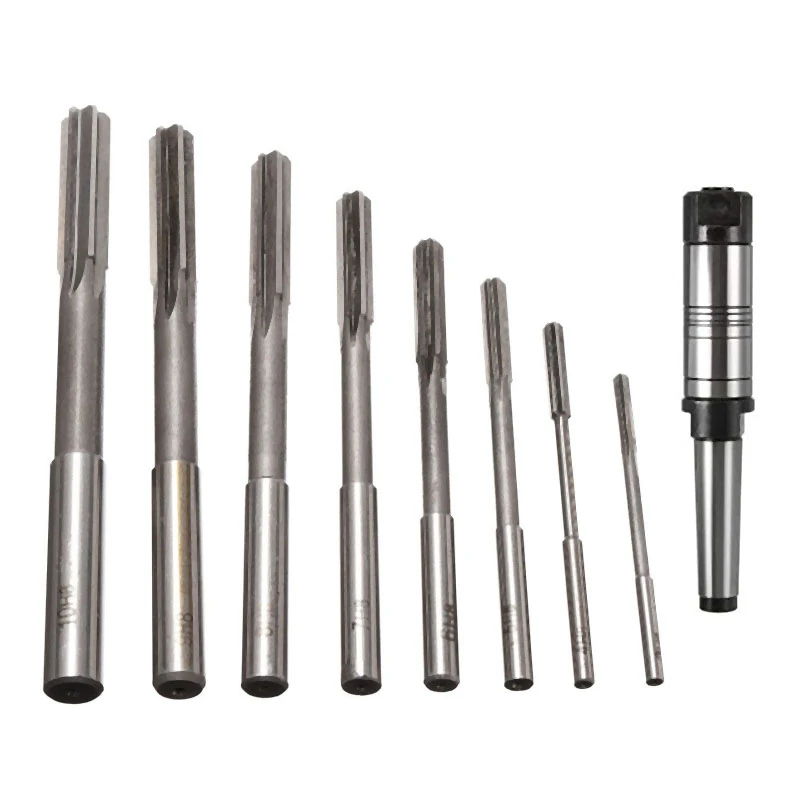 

8Pcs HSS H7 Machine Reamer Straight Shank Chucking Reamers Set & 1pc 22mm Milling Arbor Gear Milling Cutter