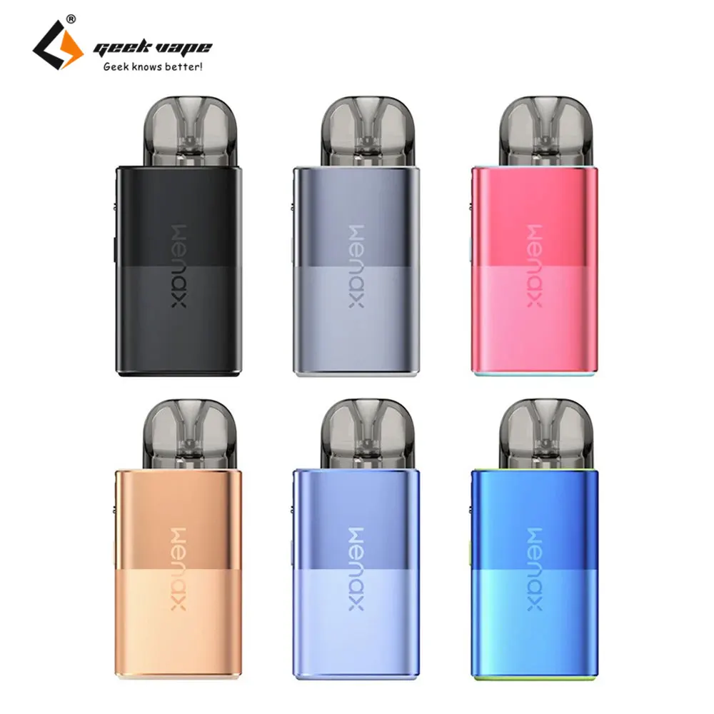 

Original GeekVape Wenax U Kit 1000mAh Battery 20W Vape Pod System Kit Fit GeekVape U Cartridge 2ml Pod E Cigarette Vaporizer