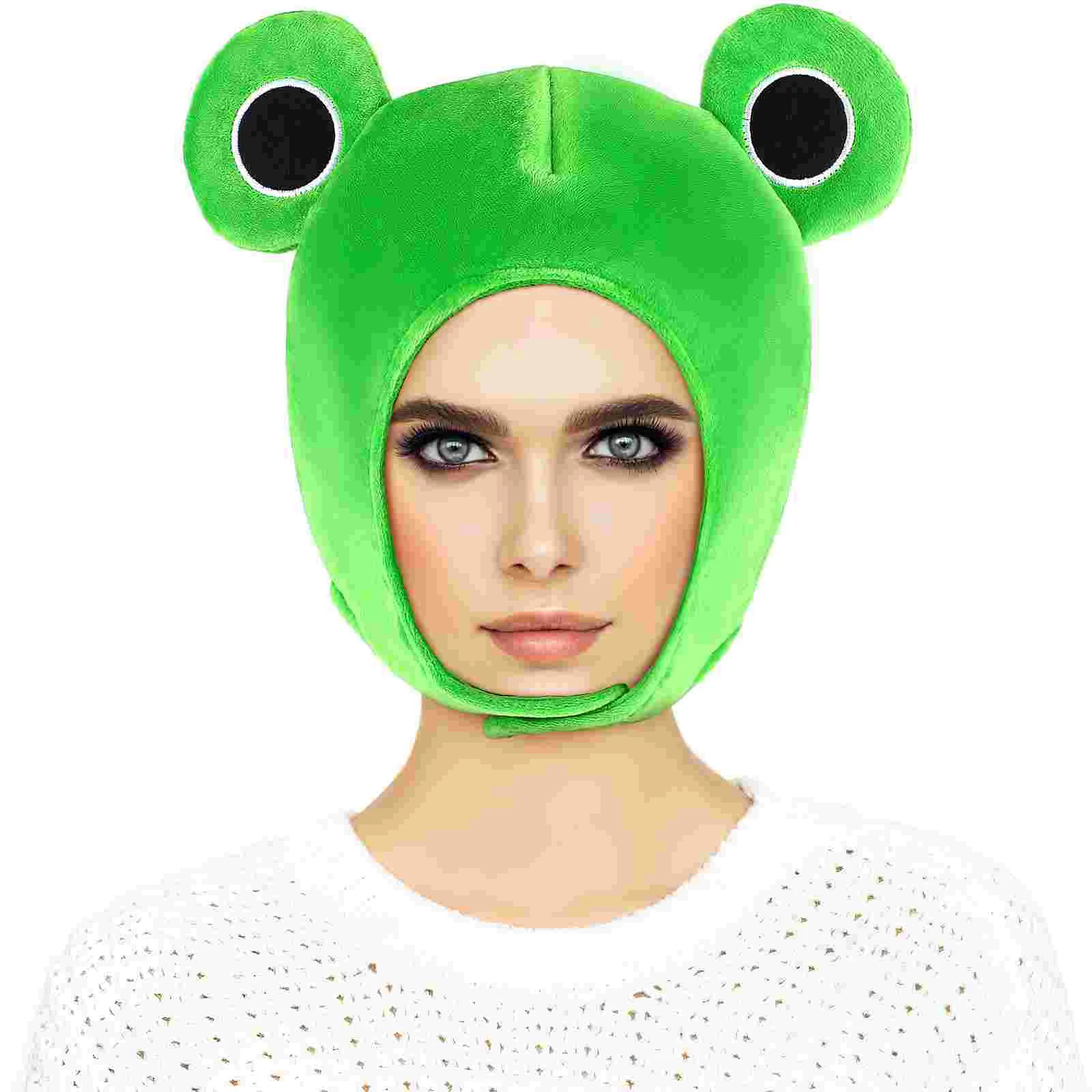 

Hat Costume Plushheadband Party Cosplay Cartoon Hats Adults Beanie Cap Kids Froggy Full Coverage Photo Props Animal Bucket