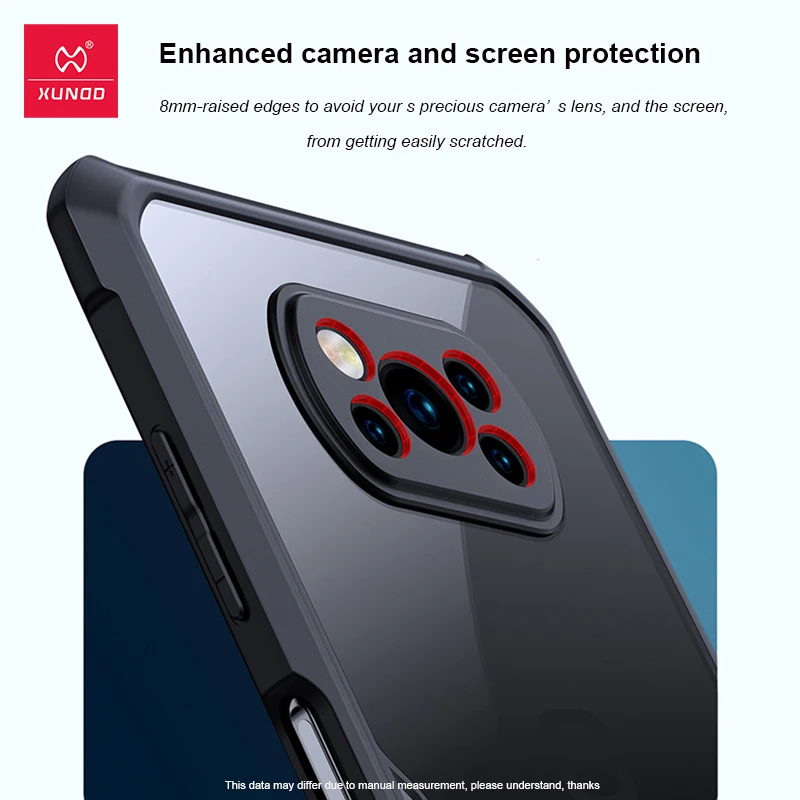 For POCO X3 Pro Case, Xundd Shockproof Protective Airbag Bumper Transparent Back Phone Cover For Xiaomi POCO POXO X3 NFC Case
