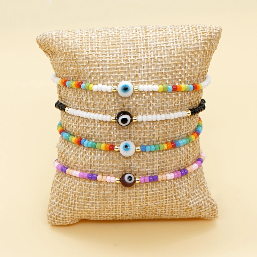 Женский браслет Go2Boho с разноцветными бусинами и регулируемой застежкой |