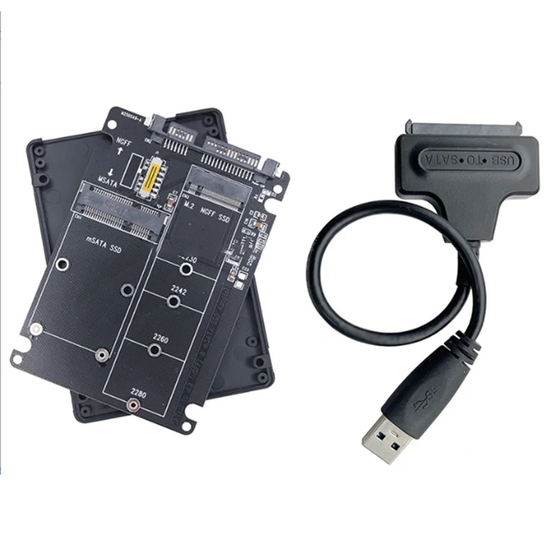 

M.2 SSD to SATA3 External HDD Enclosure M.2 NGFF SATA SSD Adapter MSATA to SATA M.2 NGFF to SATA Hard Disk Adapter Board