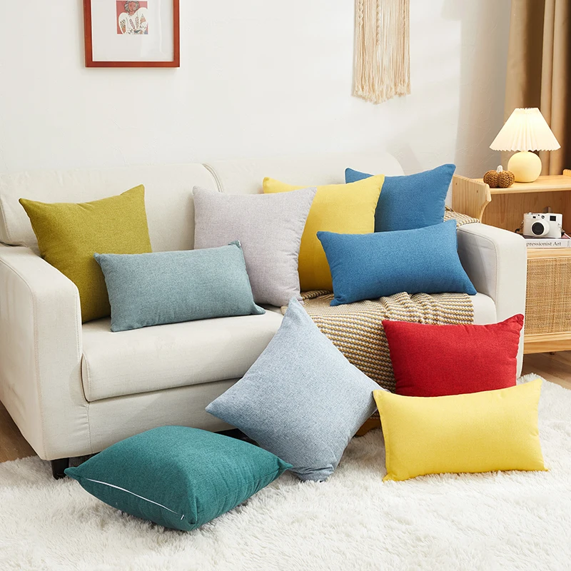 

Наволочка из хлопка и льна, 50 х50 см