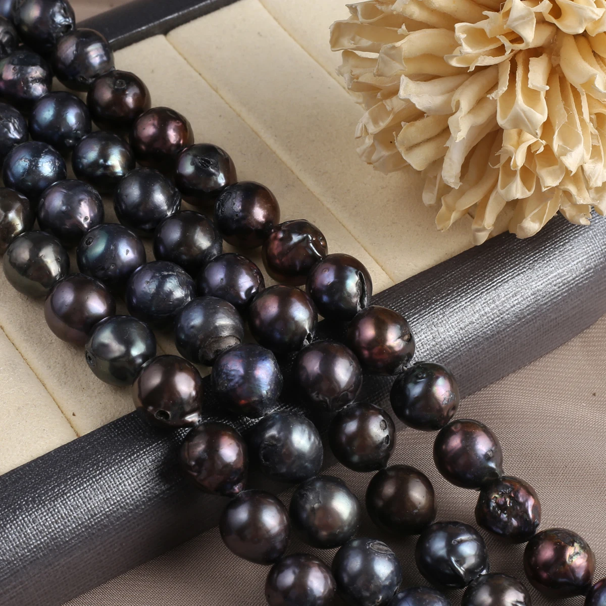 

Natural Pearl Black Baroque Exquisite Shape Elegant Appearance for DIY Jewelry Making Handmade Bracelet Necklace Length 36cm