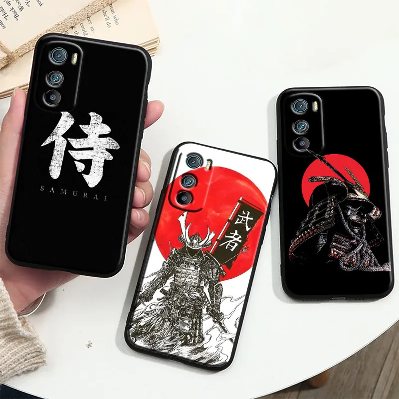 

The samurai Ninja Cover For Motorola MOTO G9 G22 G30 Edge30 Pro E22 S E30 E40 Fusion Plus Lite Black Phone Case