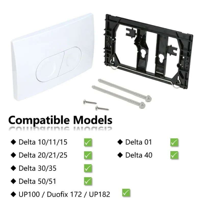 Фото Панель смыва с двойным приводом для Geberit Up100/Duofix Up172 Delta 01/21, универсальная для всех серий, для скрытых бачков унитазов №2