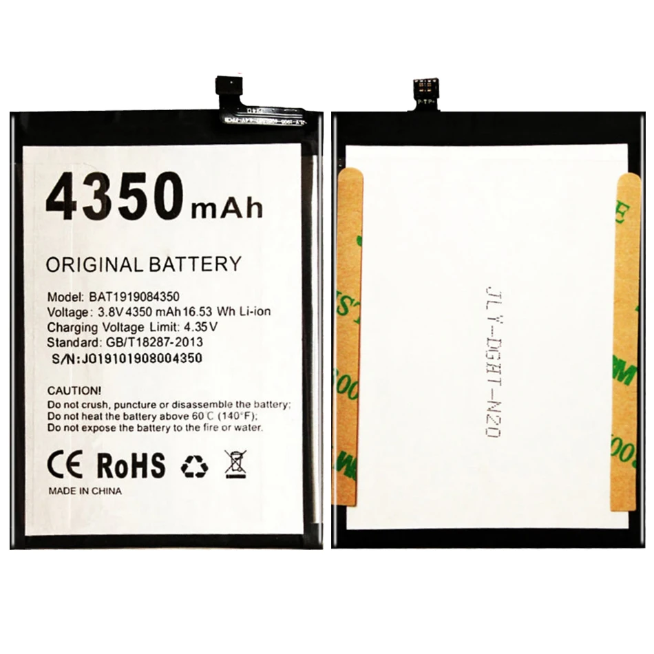 

Литий-ионный аккумулятор для телефона DOOGEE N20 N20Pro N20 Pro, 4350 мАч