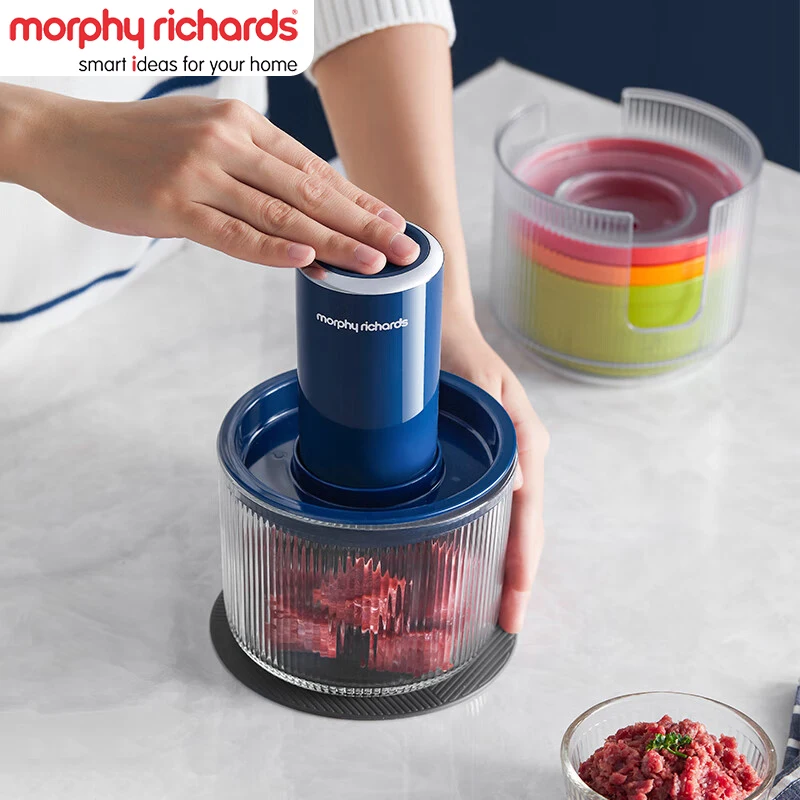 

MORPHY RICHARDS MR9405 Электрическая мясорубка Высокоскоростной кухонный комбайн 220 В Многофункциональный измельчитель овощей с 4 чашами