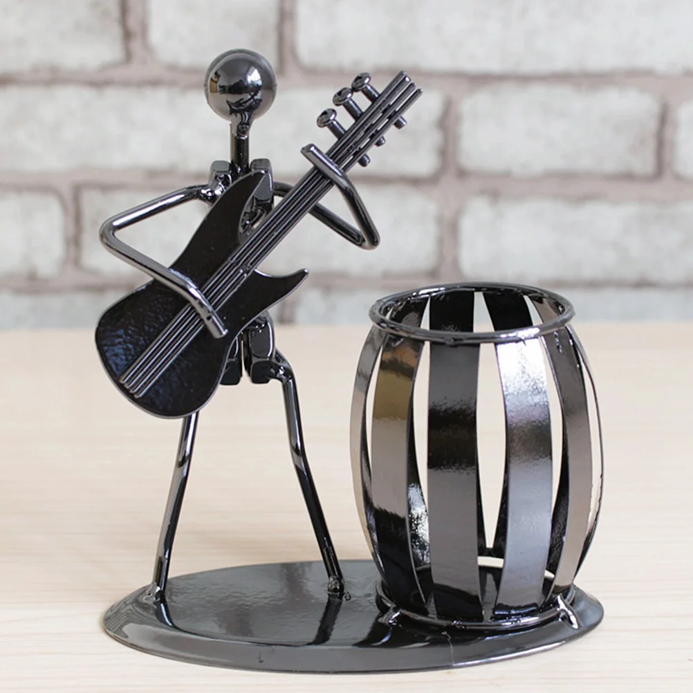 

1 Pc Pen Holder Metal Musician Creative Cute Handmade Steel Pen Cup Holder Container for Home School