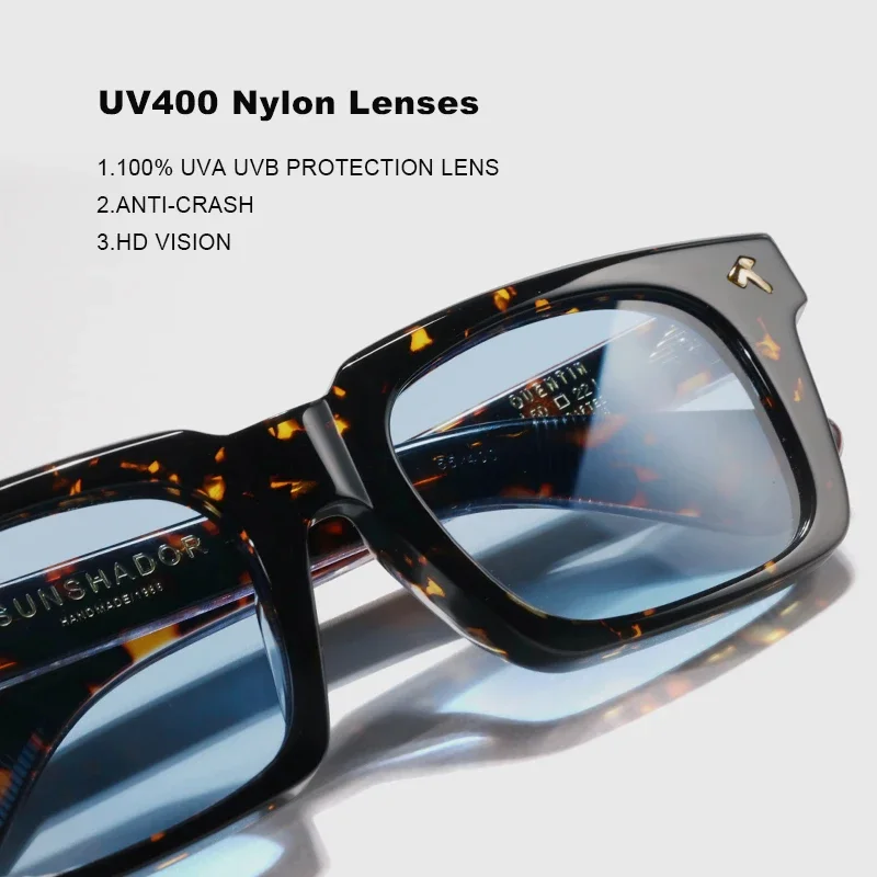 Ручная работа 2024 квадратные ацетатные винтажные солнцезащитные очки высокое