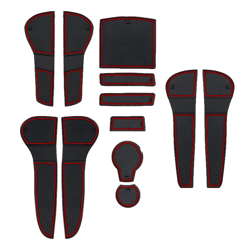 

12Pcs/Set Car Interior Non-Slip Gate Slot Cup Mat Kit Fit for Audi A4 B8 RS4 S4 2008 2009 2010 2011 2012 2013 2014 2015