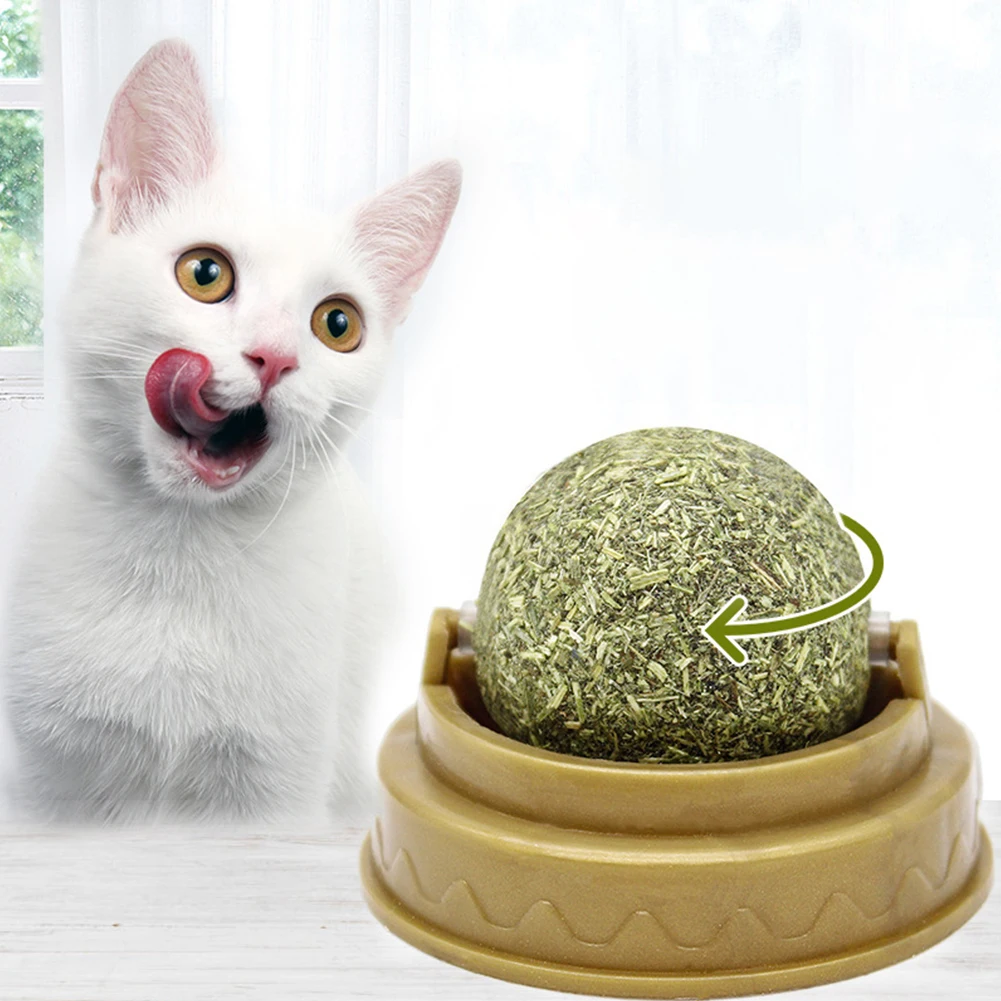 

Natural Cat Catnip Ball Toy Treats Healthy Removes Hair Balls To Promote Digestion Pet Cat Grass Snack