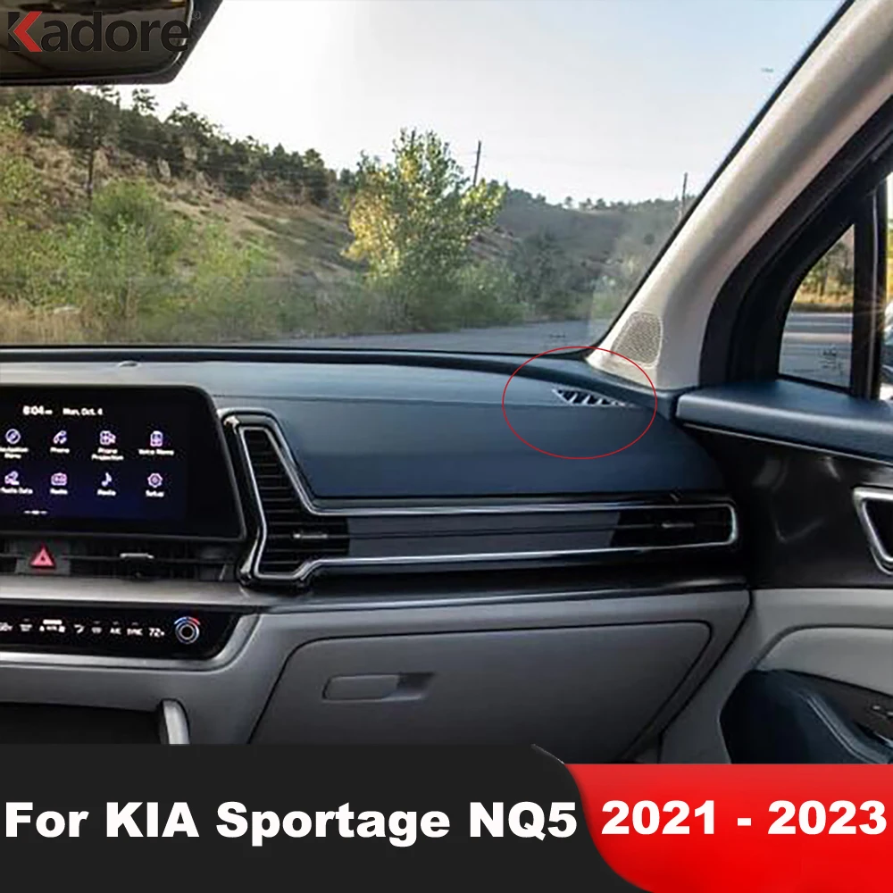 

Обшивка для вентиляционного отверстия приборной панели, обшивка для KIA Sportage NQ5 2021 2022 2023, молдинги из углеродного волокна, аксессуары для инте...