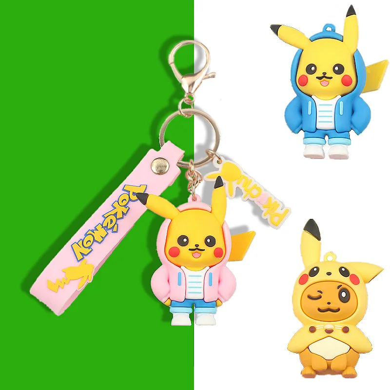 

Pelo Creative Cute Cartoon Pikachu Doll Keychain Personality Bag Key Ornament Car Key Chain