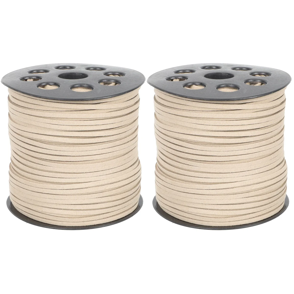 

2 Rolls Fleece Rope Jewelry DIY Cord Suede Necklace Lanyard Round Beading Accessory Microfiber Cords Medallion