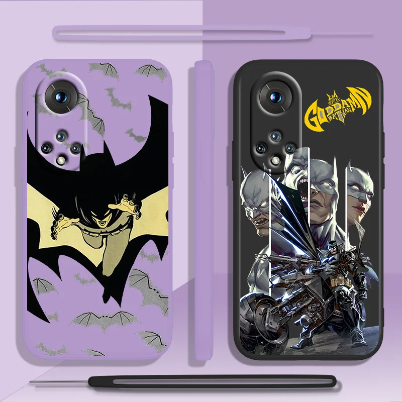 

Batman Superhero Cool For Honor 70 60 50 30 20 X20 10X Pro Plus Lite Liquid Rope Silicone Candy Cover Phone Case