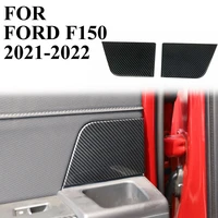 rear door panel handles cup cover trims carbon fiber grain for ford f 150 2021 car accessories