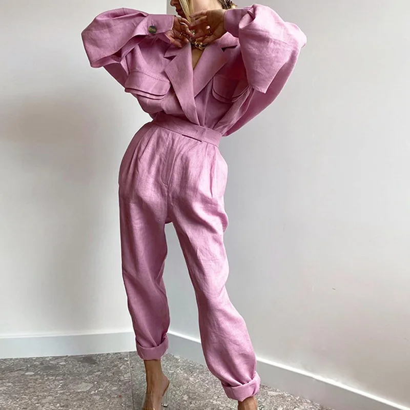 

Women Two-piece Casual Fashion Shirt Jacket Loose Solid Color Street Fashion Casual Spring Summer Bat Sleeve High Waist Straight