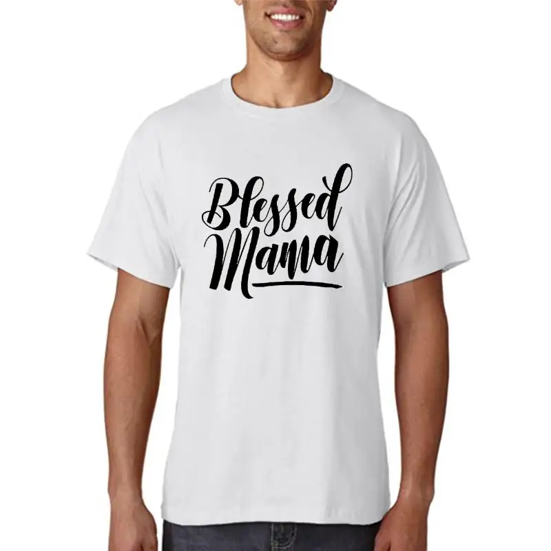 

Women 2022 Mama Blessed Letter Fashion Womens Top Mother's Day T Shirt T-shirts Clothing Lady Ladies Stylish Sweet Tee T-Shirt