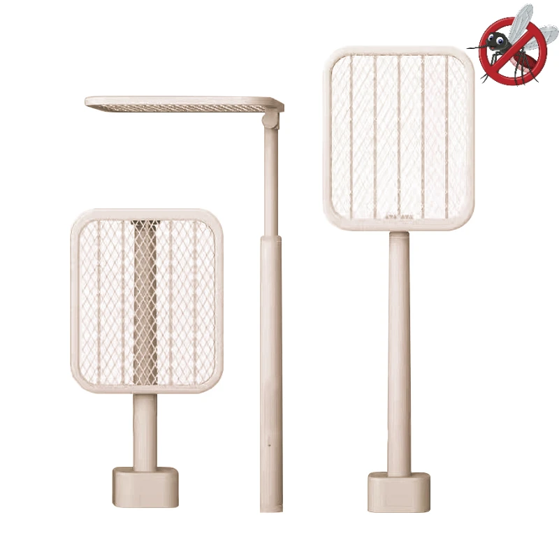 180 Degree Rotatable Electric Mosquito Swatter With Telescopic Rod Usb Mosquito Killer Lamp Electric Bug Zapper Fly Killer